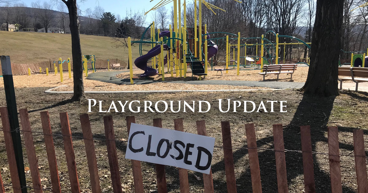 photo of the lower Willow Park Playground under construction.